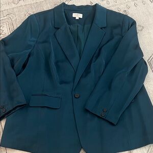 LOFT Women's Satin Blue Blazer